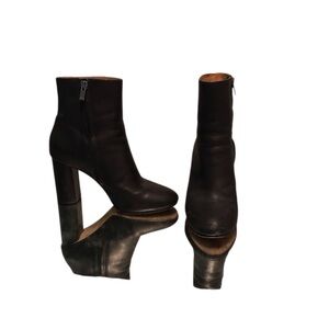 Joie Black Heeled Boots with Chunky Block Heel